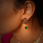 Madhuri - 22K Gold Plated Studs | Silver Jewellery by Gulaal Jewels