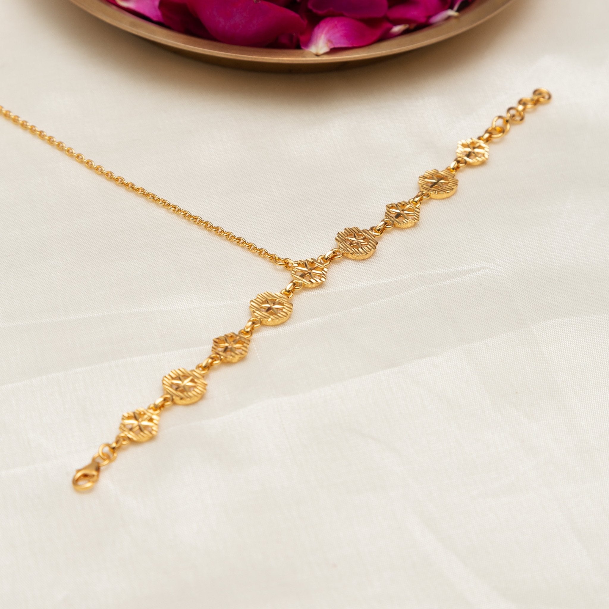 Mahira - 22K Gold Plated Haath Phool | Silver Jewellery by Gulaal Jewels