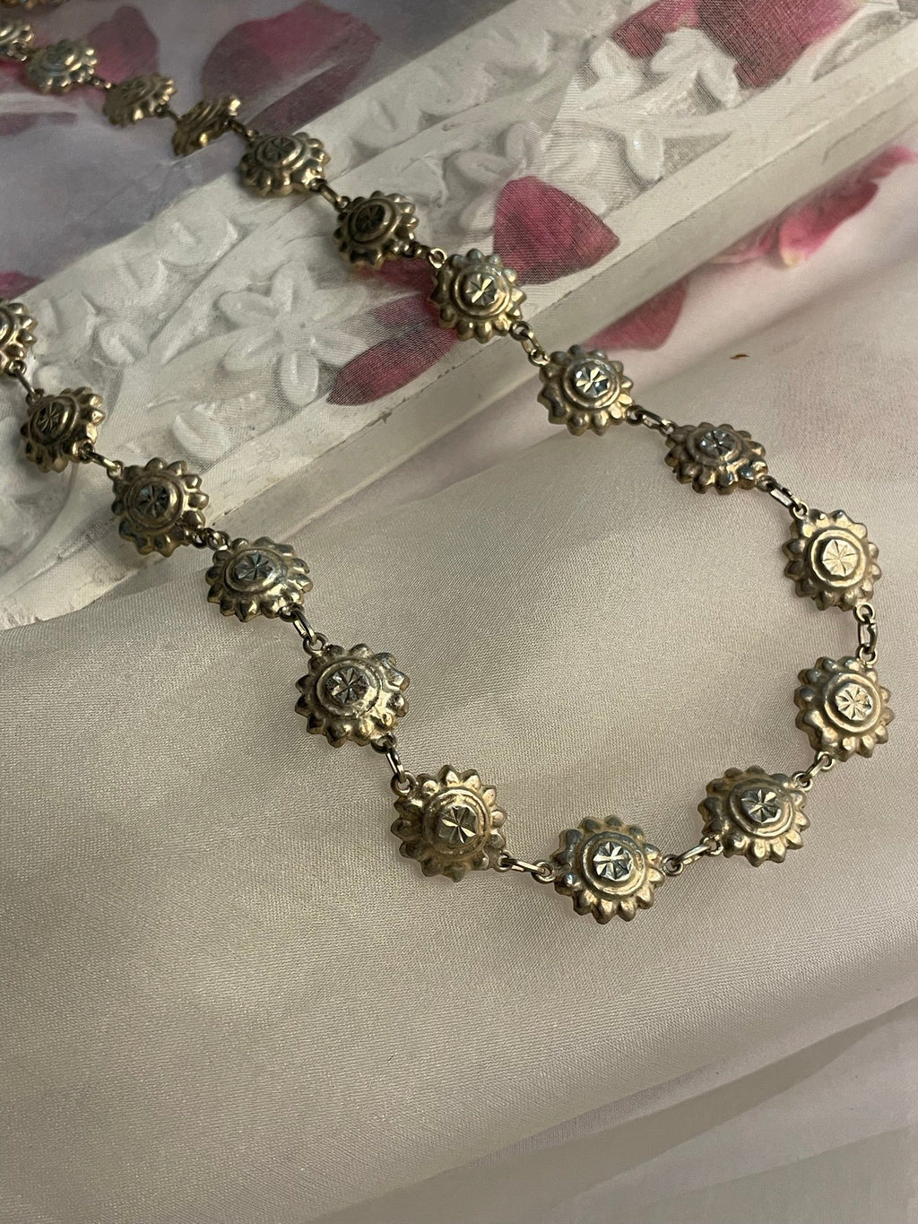 Maina - Shiny Silver Long Necklace | Silver Jewellery by Gulaal Jewels