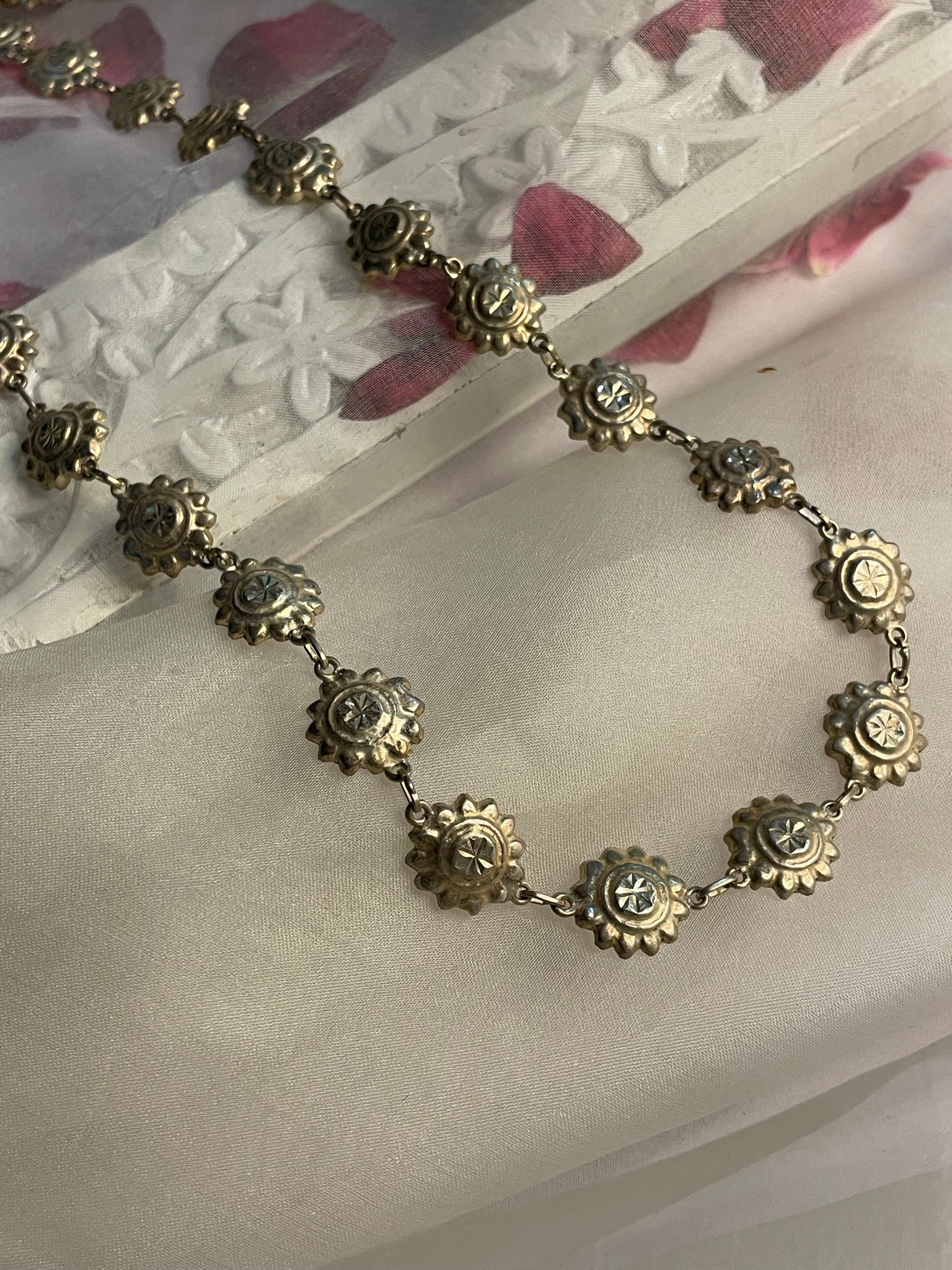 Maina - Shiny Silver Long Necklace | Silver Jewellery by Gulaal Jewels