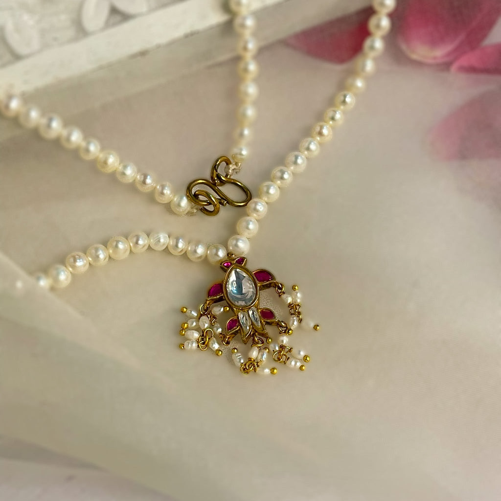Matsya - Antique Gold Necklet | Silver Jewellery by Gulaal Jewels