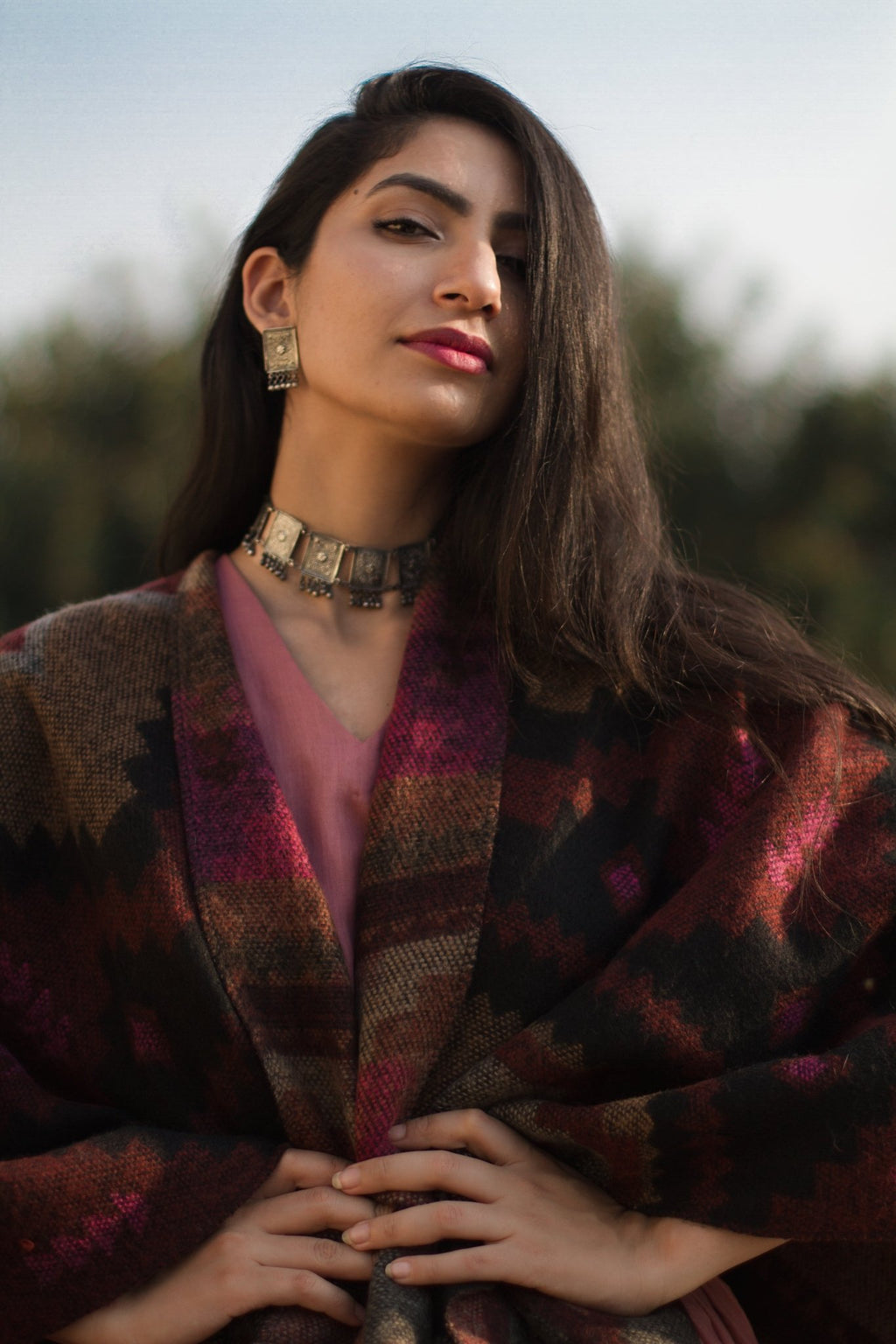 Mumtaz - Oxidised Set | Silver Jewellery by Gulaal Jewels