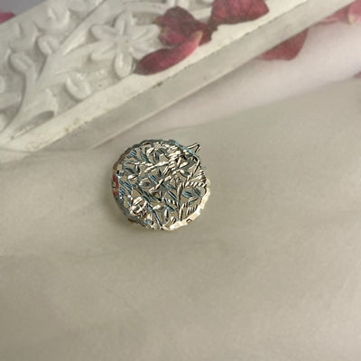 Nafeesa - Shiny Silver Hairpin | Silver Jewellery by Gulaal Jewels