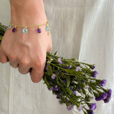 Orchid - 22K Gold Plated Bracelet | Silver Jewellery by Gulaal Jewels