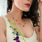 Orchid - 22K Gold Plated Necklet | Silver Jewellery by Gulaal Jewels