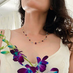 Orchid - 22K Gold Plated Necklet | Silver Jewellery by Gulaal Jewels