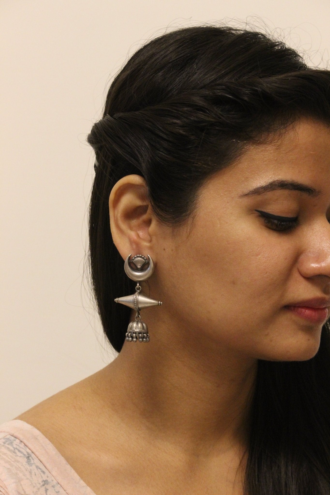 Raabi - Oxidised Jhumka | Silver Jewellery by Gulaal Jewels