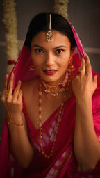 Tara Pearls - 22K Gold Plated Mang Teeka | Silver Jewellery by Gulaal Jewels