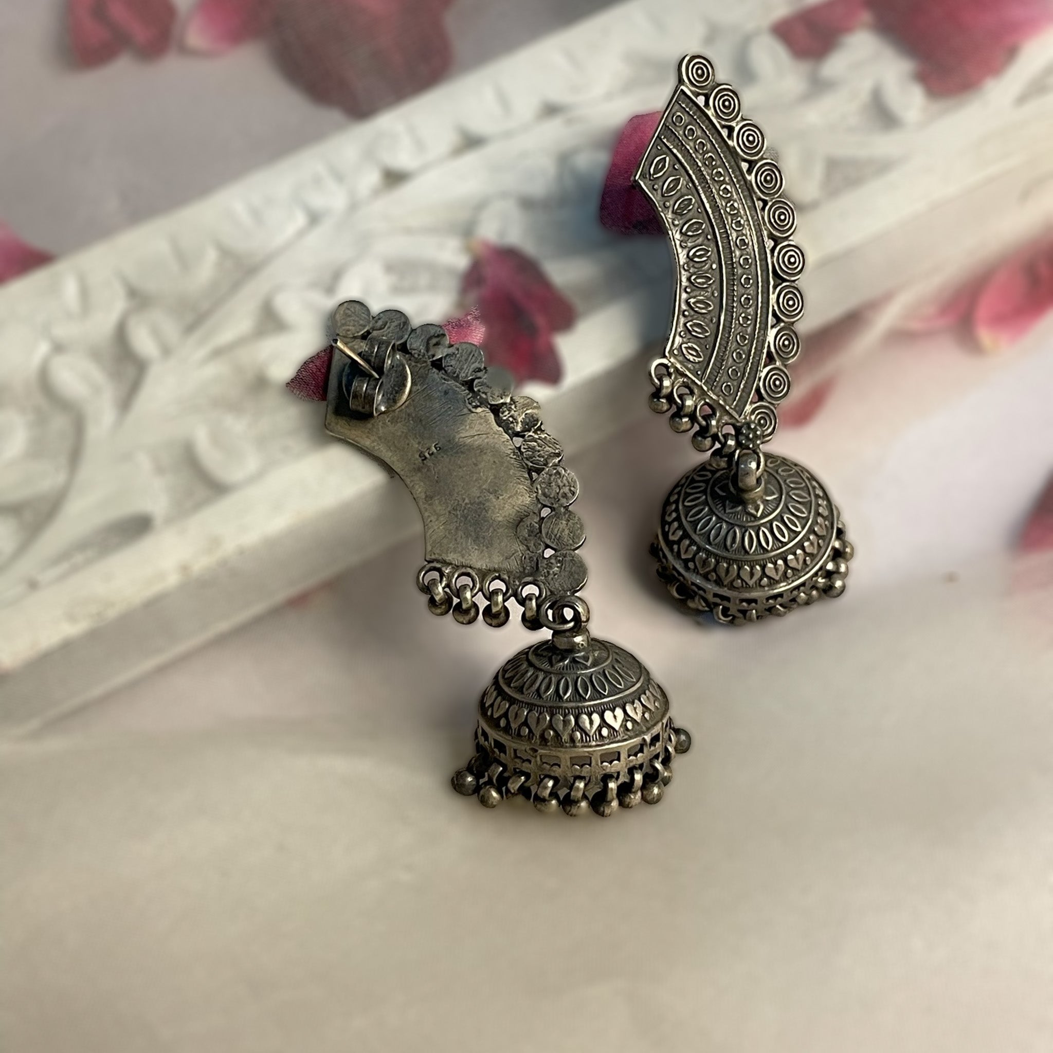 Utkrasht - Oxidised Jhumka | Silver Jewellery by Gulaal Jewels
